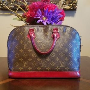 💝BIG SALE💝 Customized Red Louis Vuitton Alma
